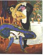 Ernst Ludwig Kirchner VarietE - English dance couple oil painting on canvas